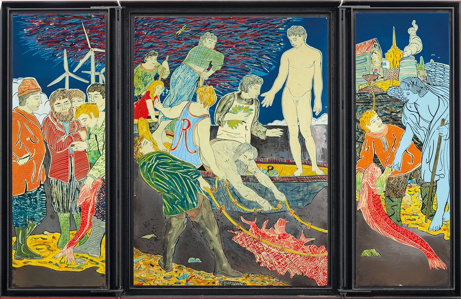 Moritz Götze's Rubens Altar 'Der wunderbare Fischfang' in OLV o/d Dijlekerk Mechelen at Transit Art Gallery, Mechelen