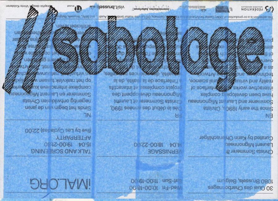 //sabotage at iMAL, Sint-Jans-Molenbeek
