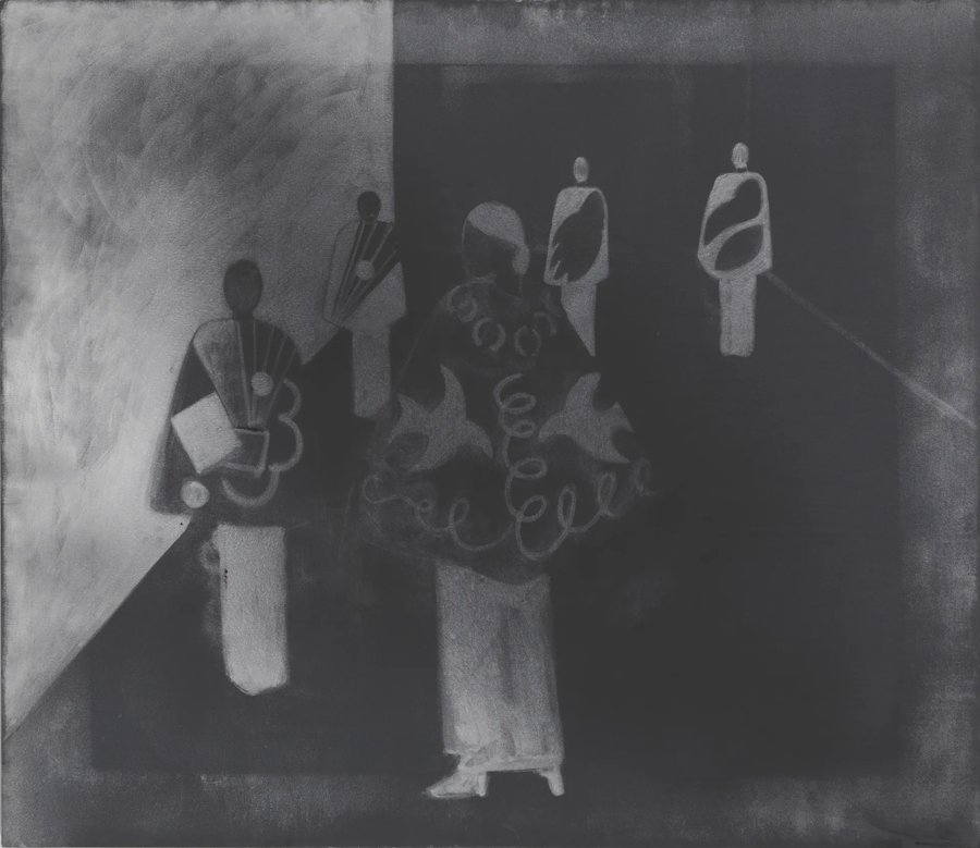 Silke Otto Knapp, Stage (YSL, spring/summer 1988; Braque collection; doves, guitars)