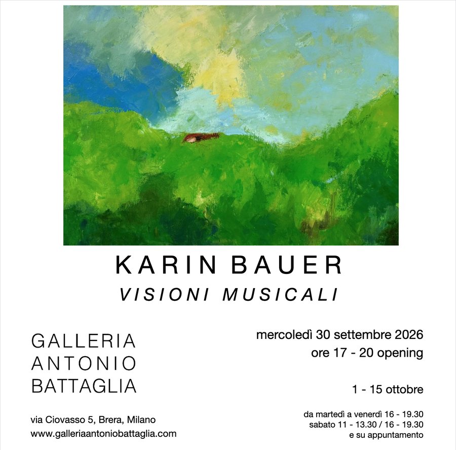 BAUER Press release Galleria Battaglia Bauer at GALLERIA ANTONIO BATTAGLIA, Milan