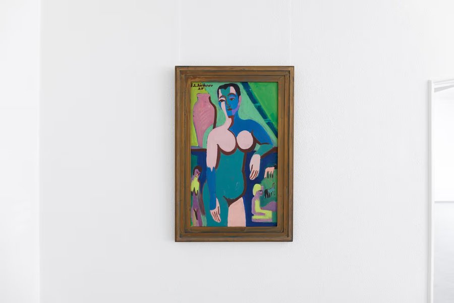 Ernst Ludwig Kirchner reinvents himself. The transition to the 'New Style' in the middle of the Davos years. With the painting “Female nude Green, Blue, and Pink,” 1927/1928